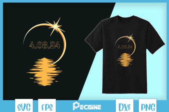 America Total Solar Eclipse 2024 SVG