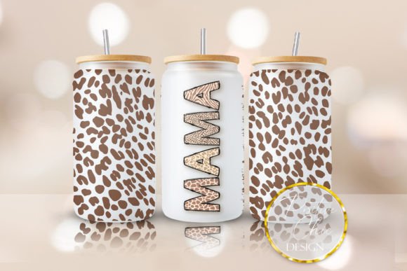 Animal Print Mama Cup Wrap Graphics for Crafts