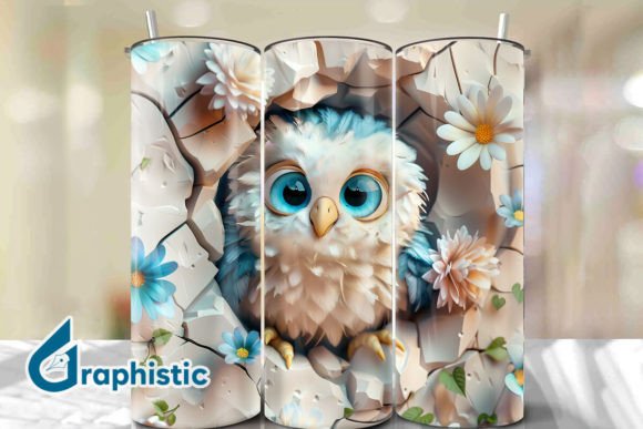 Baby Owl Break Through Tumbler Wrap 21