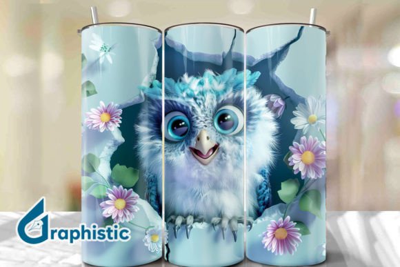 Baby Owl Break Through Tumbler Wrap 25 Graphics & Backgrounds