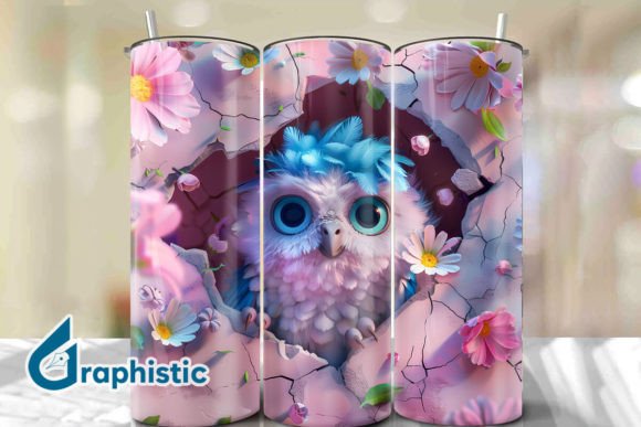 Baby Owl Break Through Tumbler Wrap 26 Graphics & Backgrounds