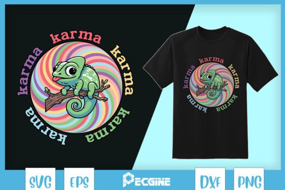 Chameleon Karma 80s Pride SVG: Graphics for Bold T-Shirt Designs