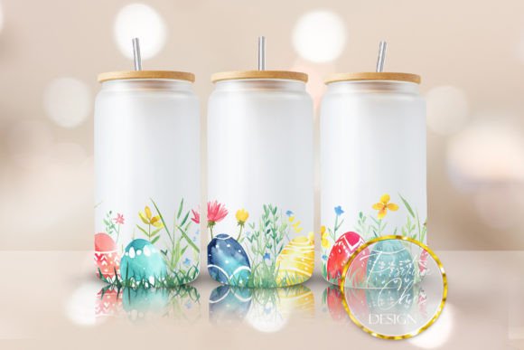 Easter 16 Oz Libbey Glass Tumbler Design: Graphics for Crafts & Local Branding