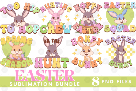 Easter Bundle PNG Bunny Eggstra Tumbler Graphics & Illustrations