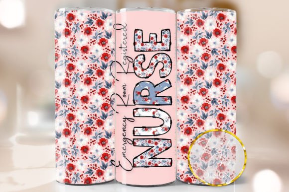 Emergency Room Nurse Tumbler Wrap Design: Graphics for Crafts & Branding