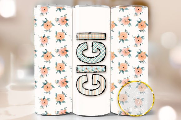 Gigi Floral Tumbler Wrap: Graphics for Crafts & Branding