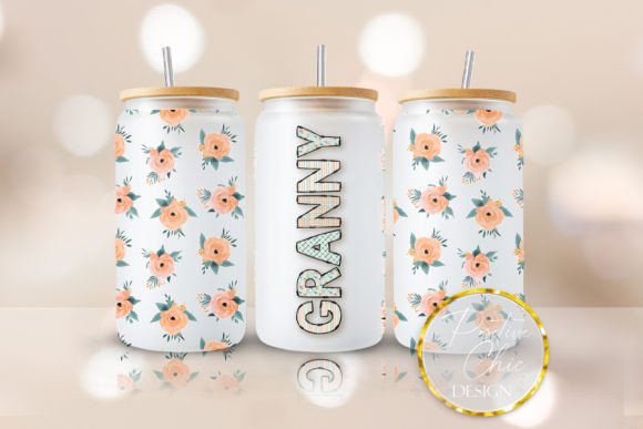 Granny Libbey Cup Wrap UVDTF Wraps 16 Oz