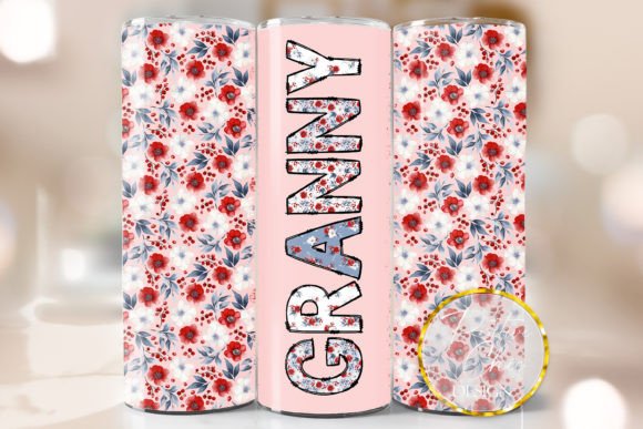 Granny Tumbler Wrap PNG Sublimation: Graphics for Crafts Brands