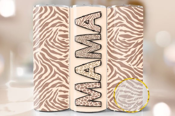 Mama Animal Print Skinny Tumbler Wrap: Graphics for Crafts & Brand Impact