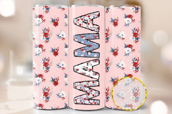 Mama Floral Tumbler Wrap: Graphics for Crafts