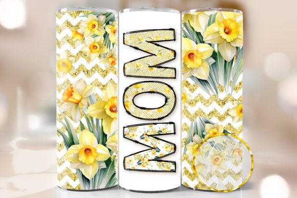 Mom Spring PNG Floral Tumbler Wrap: Graphics for Crafts-Driven Branding