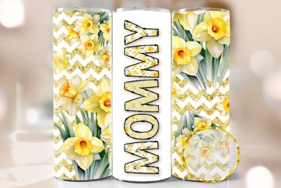 Mommy Spring PNG Floral Tumbler Wrap: Graphics for Crafts