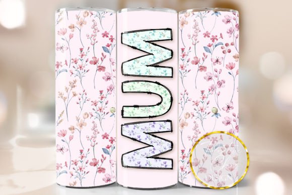 Mothers Day PNG Tumbler Wrap: Graphics for Crafts Brands