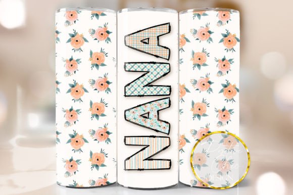 Nana Floral Tumbler Wrap Flowers Design: Graphics for Crafts-Driven Branding
