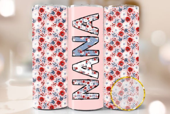 Nana Skinny Tumbler Wrap Sublimation PNG