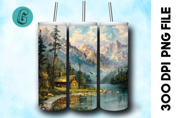 Oil Paint Vintage Sence Tumbler Wrap 23