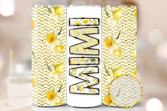 Spring Floral Mimi Tumbler Wrap PNG: Graphics for Crafts