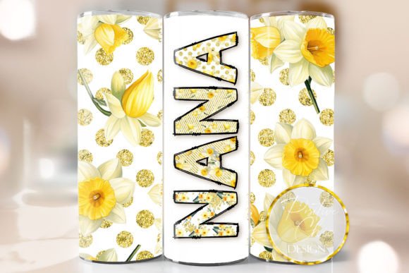 Spring Flowers Nana Tumbler Wrap PNG