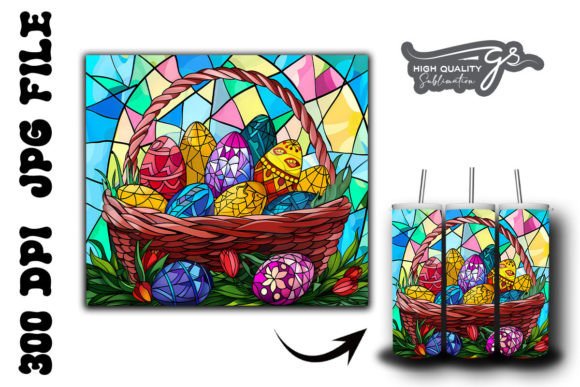 Stained Glass Easter Egg Tumbler Wrap 33 Graphics